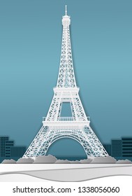 Eiffel tower graphic vector