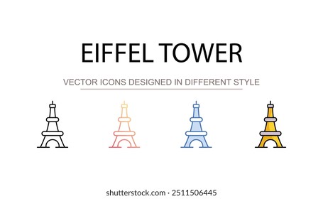 Ícone Torre Eiffel design com fundo branco ilustração stock