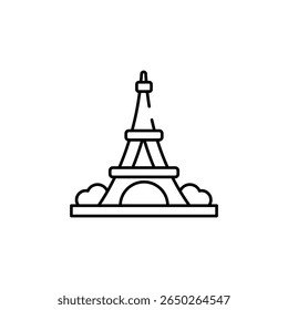 Ícone Torre Eiffel design com fundo branco ilustração stock