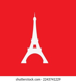 Icono de Torre Eiffel, plantilla de recursos gráficos, ilustración vectorial.