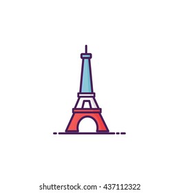 Eiffel Tower Icon Illustration