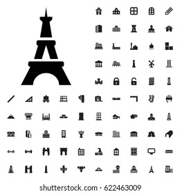 Eiffel tower icon illustration isolated vector sign symbol. architecture icons vector set. on white background