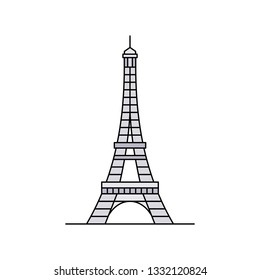 Eiffel tower icon. isolated on white background