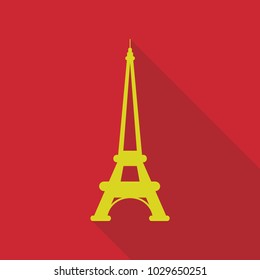 Eiffel tower icon. Noise texture. Vector illustration