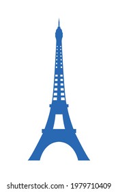 eiffel tower icon on background