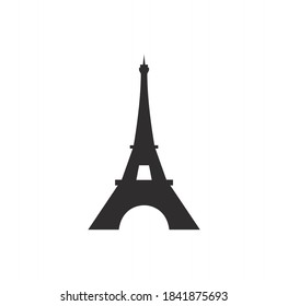 Eiffel tower icon on a white background