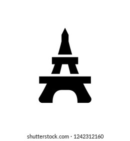 Eiffel tower icon. Paris buil architecture sign