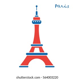 Eiffel tower icon. Paris symbol.