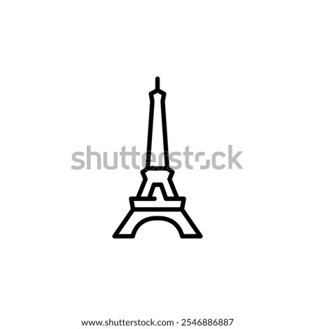 Eiffel Tower icon. Simple Eiffel Tower icon for social media, app, and web design. Vector illustration