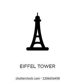 Eiffel tower icon. Eiffel tower symbol design from Architecture collection. Simple element vector illustration on white background.