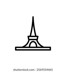 Eiffel tower icon Thin vector set