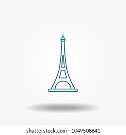 Eiffel tower icon vector.