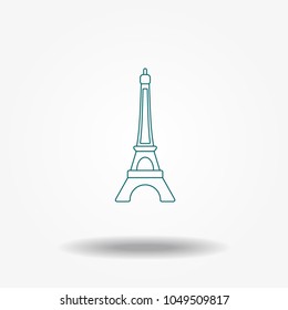 Eiffel tower icon vector.