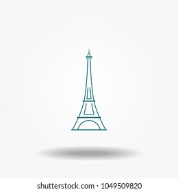 Eiffel tower icon vector.