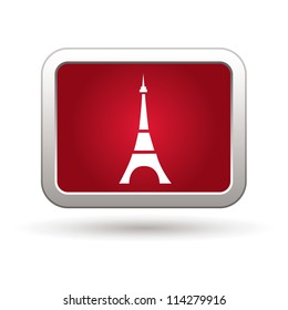 Eiffel tower icon. Vector