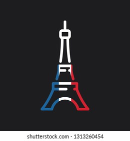 eiffel tower icon vector