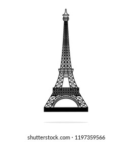 Eiffel Tower icon. Vector concept illustration for design.