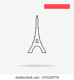 Eiffel tower icon. Vector concept illustration for design.