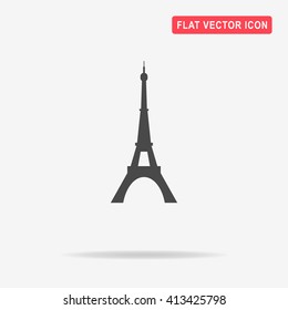 Eiffel tower icon. Vector concept illustration for design.