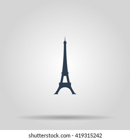 Eiffel tower icon. Vector concept illustration for design.