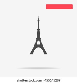 Eiffel tower icon. Vector concept illustration for design.