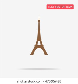 Eiffel tower icon. Vector concept illustration for design.