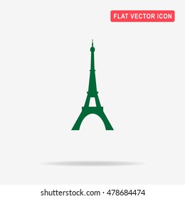 Eiffel tower icon. Vector concept illustration for design.