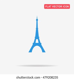 Eiffel tower icon. Vector concept illustration for design.