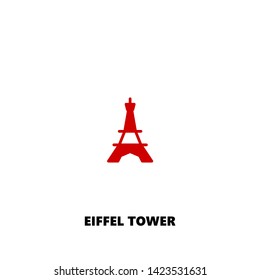 eiffel tower icon. eiffel tower vector design. sign design. red color
