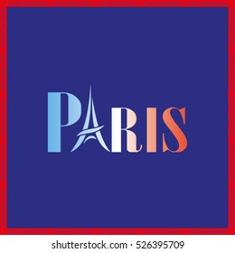 eiffel tower icon vector EPS 10, abstract sign Paris attractions flat design,  illustration modern isolated badge for website or app.