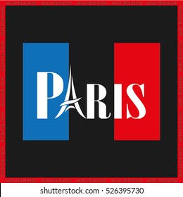 eiffel tower icon vector EPS 10, abstract sign Paris attractions flat design,  illustration modern isolated badge for website or app.