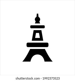 Eiffel tower icon vector graphic illustration