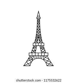 Eiffel tower icon vector illustration