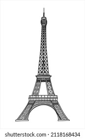 Eiffel tower icon - vector illustration on white