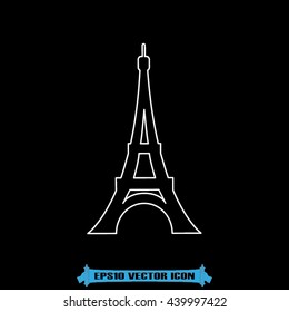 eiffel tower icon vector illustration EPS 10