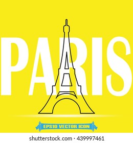eiffel tower icon vector illustration EPS 10