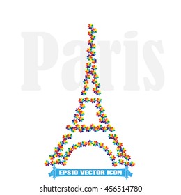 Eiffel tower icon vector illustration EPS 10.