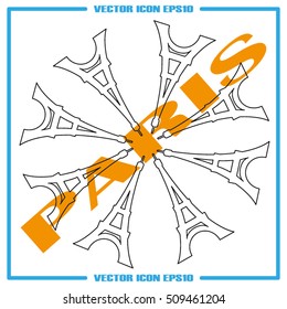 eiffel tower icon vector illustration EPS 10