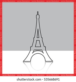 eiffel tower icon vector illustration EPS 10