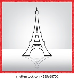 eiffel tower icon vector illustration.