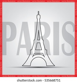 eiffel tower icon vector illustration.