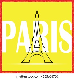 eiffel tower icon vector illustration.