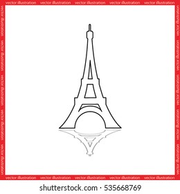 eiffel tower icon vector illustration EPS 10