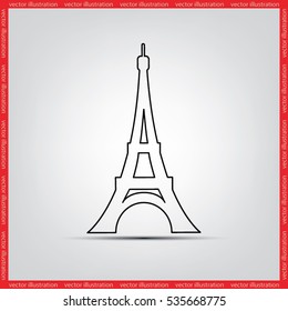 eiffel tower icon vector illustration EPS 10