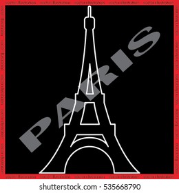 eiffel tower icon vector illustration EPS 10