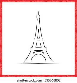 eiffel tower icon vector illustration.