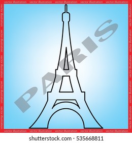 eiffel tower icon vector illustration.