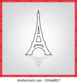 eiffel tower icon vector illustration.