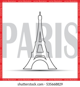 eiffel tower icon vector illustration.