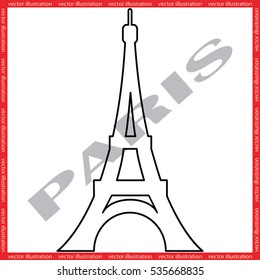 eiffel tower icon vector illustration.